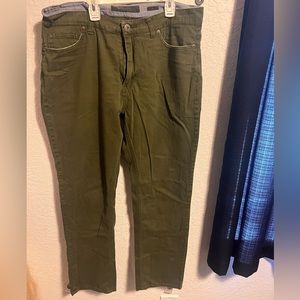 Weatherproof Vintage 38x32 Green Slim Fit Chino Pants